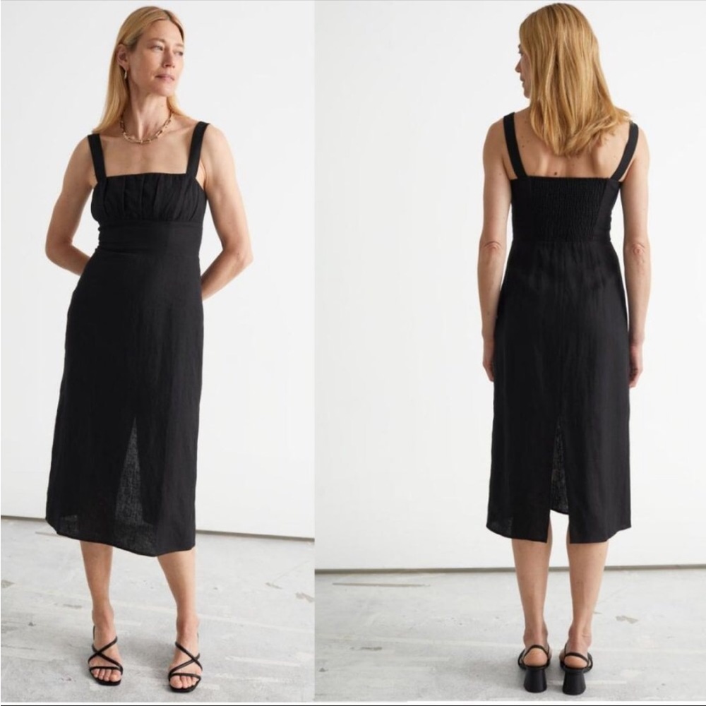 & Other Stories Linen Midi Dress
